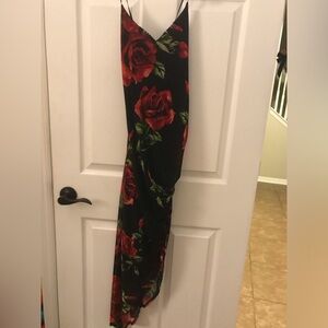 Fashion Nova Floral Black and Red Women's Dress XL